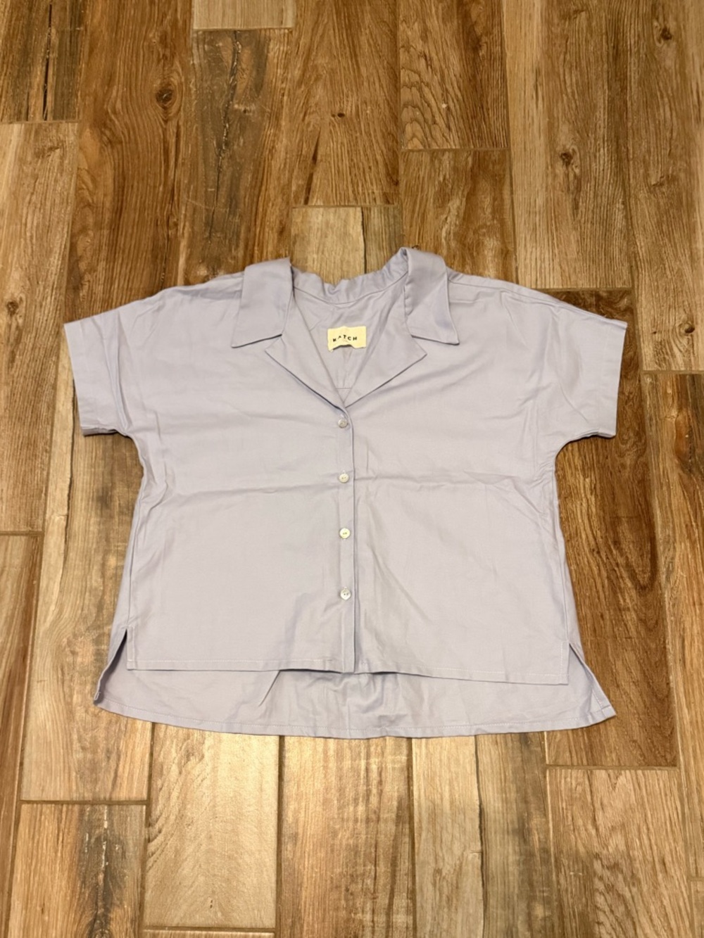 Katch Organic Cotton Boxy Fit Poplin Short Sleeve Shirt